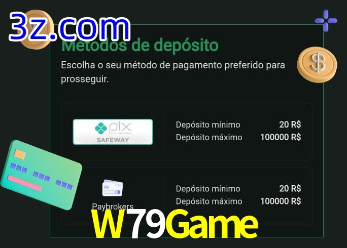 O cassino W79Game oferece uma grande variedade de métodos de pagamento